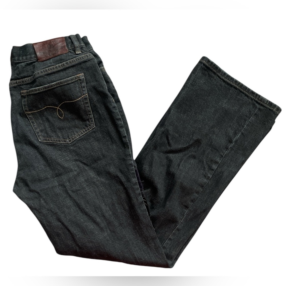 Vintage 90s Lauren Ralph Lauren Faded Black Patchwork Denim Jeans Size 8 EUC